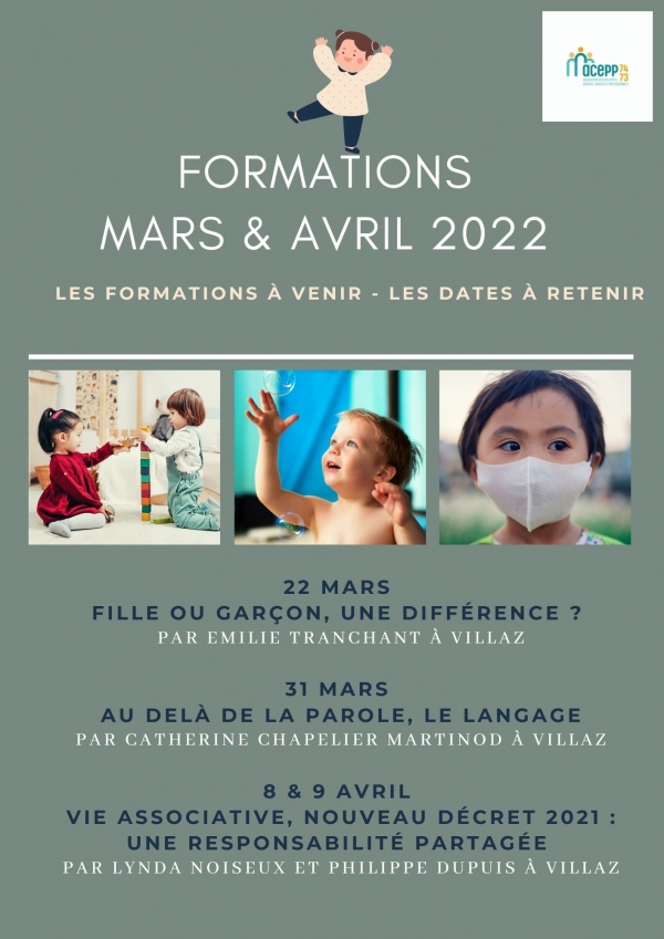 Formations MARS AVRIL 2022
